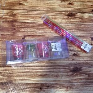 Holiday Snowflake Shot Glass Reusable Straws Pink/Green Hard Plastic Christmas